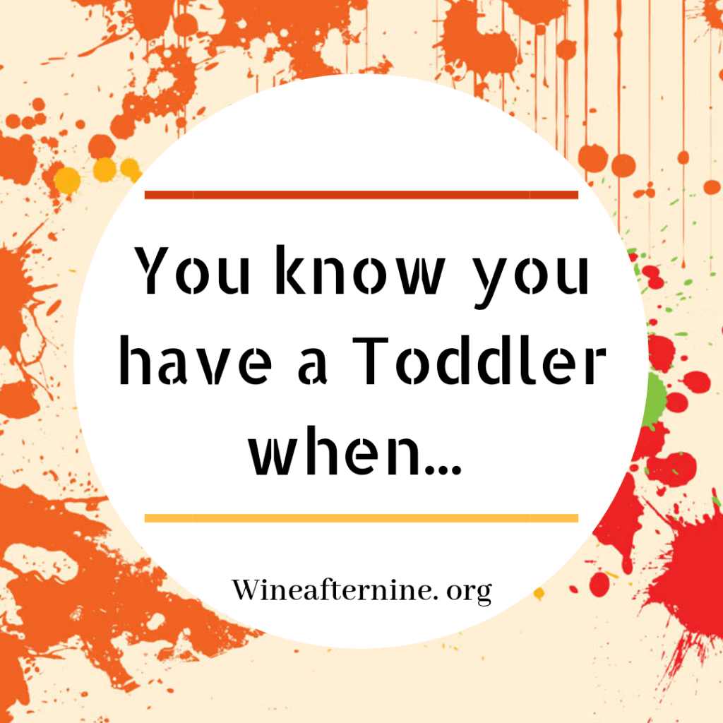 You know you have a toddler&nbsp;when…