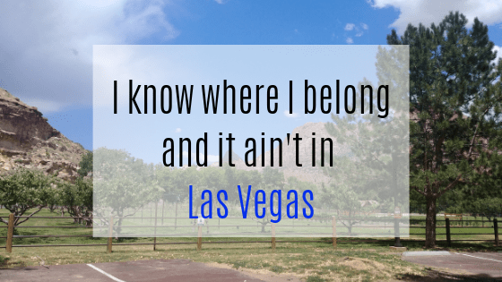 I found where I belong and it ain’t in Las&nbsp;Vegas